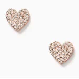 NWT-♠️Kate Spade♠️Yours Truly Pave Heart Studs